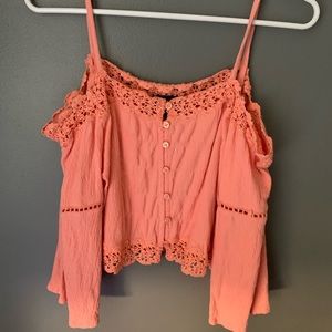 topshop flowy crop top